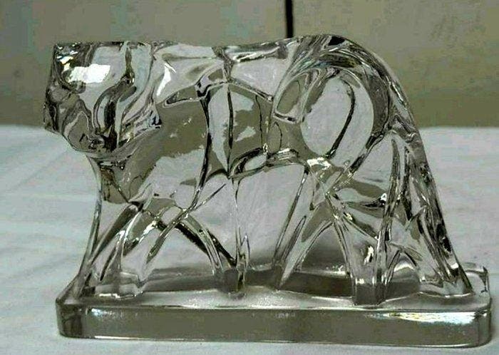 Baccarat - Beeldje - Panther - Kristal, Antiquités & Art, Curiosités & Brocante