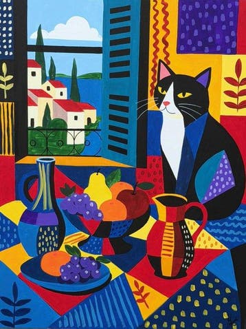 Adri Q 120 x 90 cm - Gato Guardián de la Bahía