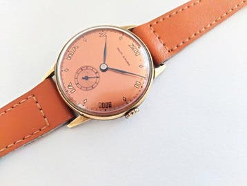 Ancre - mens Swiss made bronze dial gold plated - Zonder