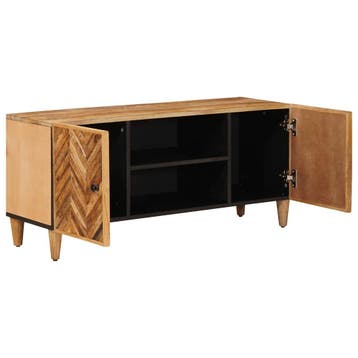 vidaXL Opbergkasten Bruin 105 x 33,5 x 46 cm Massief Mango, Verzenden, Nieuw