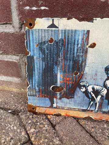 Banksy Artist - Reclamebord - Emaille