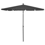 vidaXL Parasol met paal 210x140 cm antracietkleurig, Verzenden, Nieuw