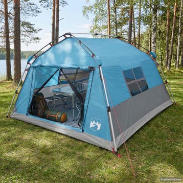 vidaXL Instanttent waterdicht 4-persoons Blauw, Verzenden