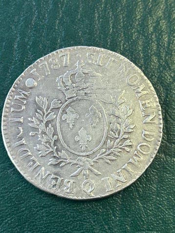 France. Louis XVI (1774-1792). Ecu 1787-Q, Perpignan (Sans, Postzegels en Munten