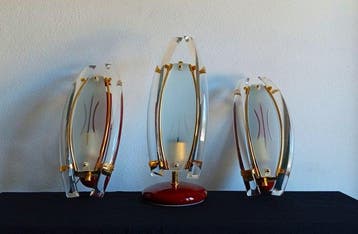 Lampe murale - Cristal, Verre, Laiton - Régence Hollywood