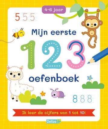 Mijn eerste 123 oefenboek (4-6 j.), Boeken, Kinderboeken | Baby's en Peuters, Ophalen of Verzenden, Nieuw
