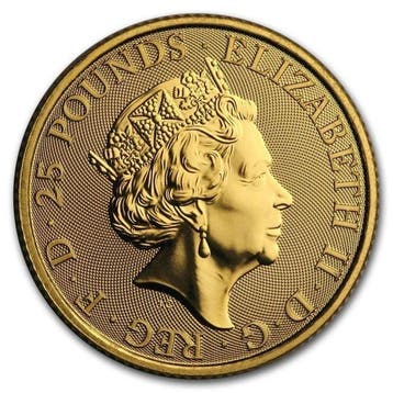Verenigd Koninkrijk. 25 Pounds 2019 1/4 oz £25 GBP Great