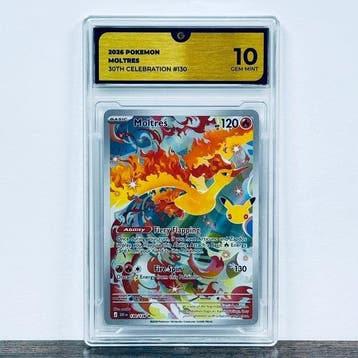 Pokémon Graded card - Moltres 130 - 30th Anniversary –, Nieuw