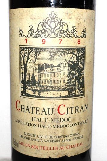 1978 Château Citran - Haut-Médoc Cru Bourgeois - 6 Flessen, Nieuw