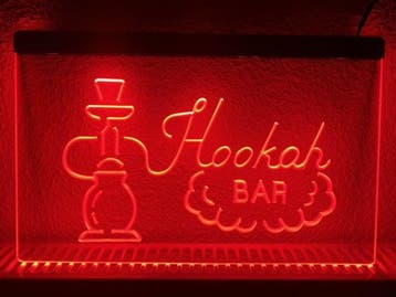 Hookah bar waterpijp shisha neon bord lamp LED verlichting l, Maison & Meubles, Verzenden