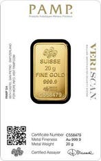 20 grammes - Or - Pamp Suisse, Timbres & Monnaies, Métaux nobles & Lingots