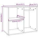 vidaXL Kledingkast 80x40x65 cm bewerkt hout gerookt, Verzenden, Nieuw