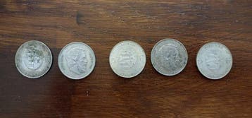 Hongarije. 5 Forint 5x 1947 / Lajos Kossuth (Zonder