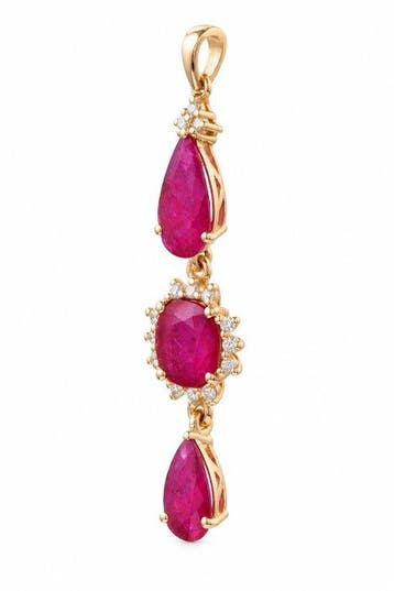 Zonder minimumprijs - Hanger - 14 karaat Geel goud - 3.04ct., Handtassen en Accessoires