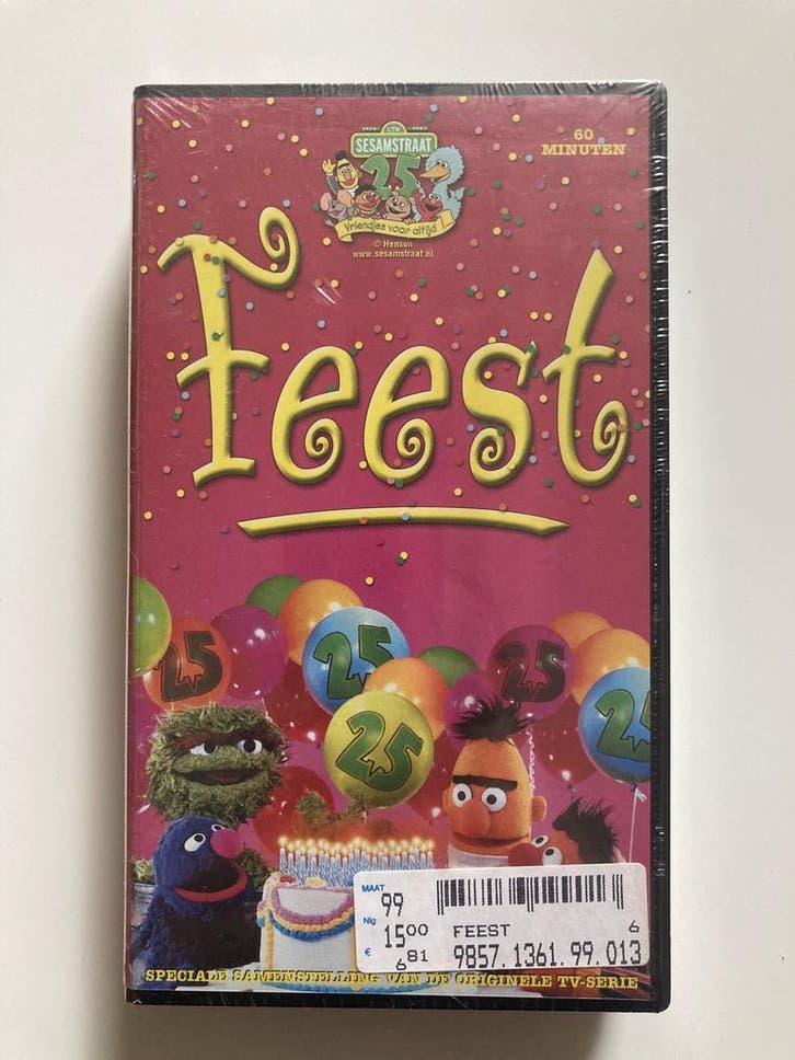 SESAMSTRAAT FEEST (IN SEAL) (VHS), Cd's en Dvd's, VHS | Film, Gebruikt