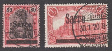 Saarland 1920 - SAAR 1-17, Germania compleet, uniforme Type, Postzegels en Munten, Gestempeld