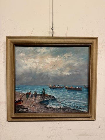 École italienne (XX) - Scorcio di Marina