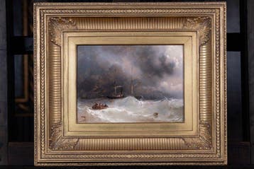 Louis Meijer (1809-1866) - Onweer op Zee (No Reserve), Antiek en Kunst