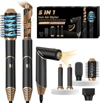 5-in-1 Multistyler zwart - Tweede kansje - OP = OP, Verzenden, Zo goed als nieuw, Haarverzorging
