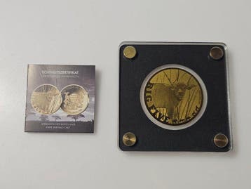Tsjaad. 5000 Francs ND, Big Five Buffalo - 1/200 Oz With