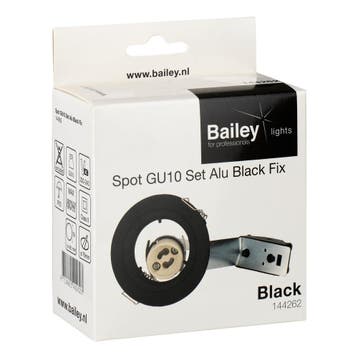 Projecteur Encastré Fixe GU10 Cadre En Aluminium Noir -, Bricolage & Construction, Verzenden