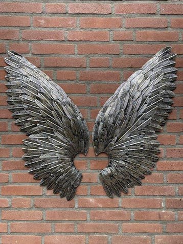 Decoratief ornament (2) - Set van 2 grote metalen