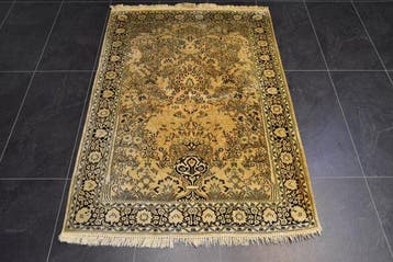 Soie de cachemire - Tapis - 193 cm - 124 cm - Cachemire