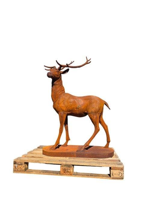 Beeld, XL Deer - 141 cm - Gietijzer - 2026, Antiek en Kunst, Curiosa en Brocante