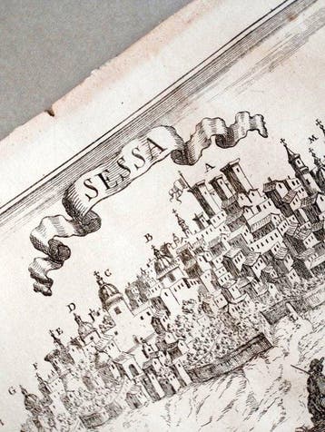 Italië - Campanië; Giovan Battista Pacichelli - Sessa, Livres, Atlas & Cartes géographiques