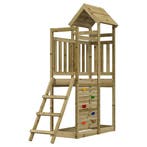 vidaXL Speeltoren Bruin Massief Geïmpregneerd Hout, Kinderen en Baby's, Speelgoed | Buiten | Speeltoestellen, Verzenden, Nieuw
