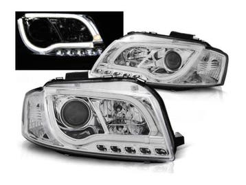 LED tube DRL koplampen Chrome geschikt voor Audi A3 8P, Verzenden, Nieuw, Audi