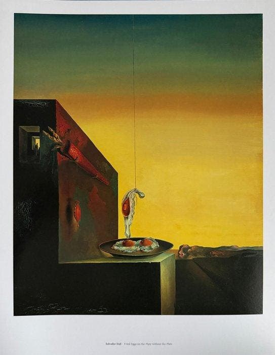 Salvador Dalí (after) - “Fried Eggs on the Plate without the, Antiek en Kunst, Kunst | Tekeningen en Fotografie
