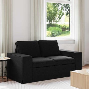 vidaXL bank / zetel Zwart 162 x 80 x 82 cm Stof, Verzenden