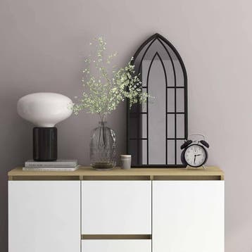 vidaXL Spiegel 70x30 cm ijzer zwart, Huis en Inrichting, Verzenden, Nieuw