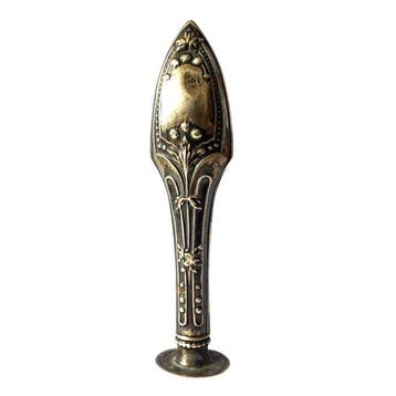 Exquisite Silver Art Nouveau Wax Seal Stamp with Monogram -