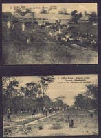 Ruanda-Urundi 1916 - 2 postkaarten, beide van 10ct, schuine, Postzegels en Munten, Gestempeld