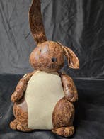 esschert design - Butée de porte (2) - lapin - Suède, cuir