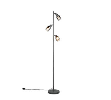 Trio CADIZ vloerlamp | E14 Fitting | mat zwart met antraciet, Verzenden, Nieuw