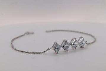 Zonder minimumprijs - Armband - 14 karaat Witgoud - 2.09ct., Nieuw