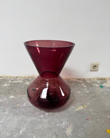 Polspotten Thick Neck Vaas - Ongebruikt, Verzenden, Zo goed als nieuw, Roze, Glas