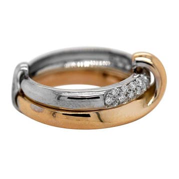 Bague - 18 carats Or rose, Or blanc - 0.64ct. tw. Diamant, Nieuw