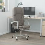 vidaXL Kantoorstoel massage verstelbaar stof taupe, Verzenden