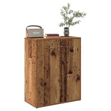 vidaXL Dressoir 60x30x75 cm bewerkt hout oud houtkleurig, Verzenden