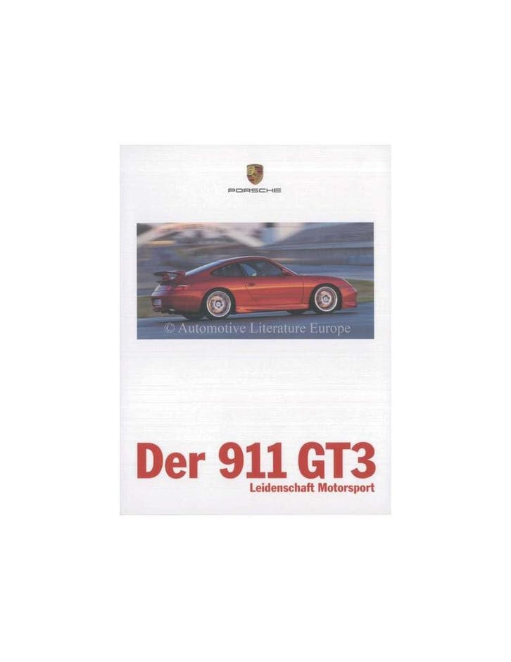 1999 PORSCHE 911 GT3 BROCHURE DUITS, Livres, Autos | Brochures & Magazines