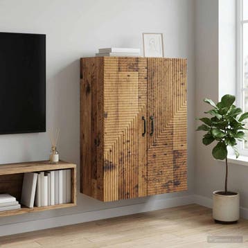 vidaXL Wandkast Oud hout 66 x 34,5 x 90 cm Bewerkt hout, Huis en Inrichting, Kasten | Overige, Verzenden, Nieuw