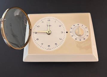Klok - Diehl/Junghans - Mid-century modern Porselein -