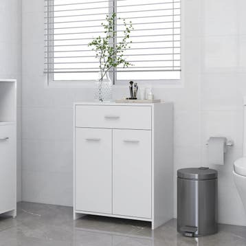 vidaXL Badkamerkast 60x33x80 cm bewerkt hout wit, Verzenden