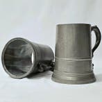1800s, Thomas & Co, England - Chope (2) - étain, Verre