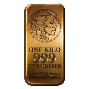 10 kilograms - Koper .999 - 10 x 1 Kilo 999 Fine Copper, Timbres & Monnaies, Métaux nobles & Lingots