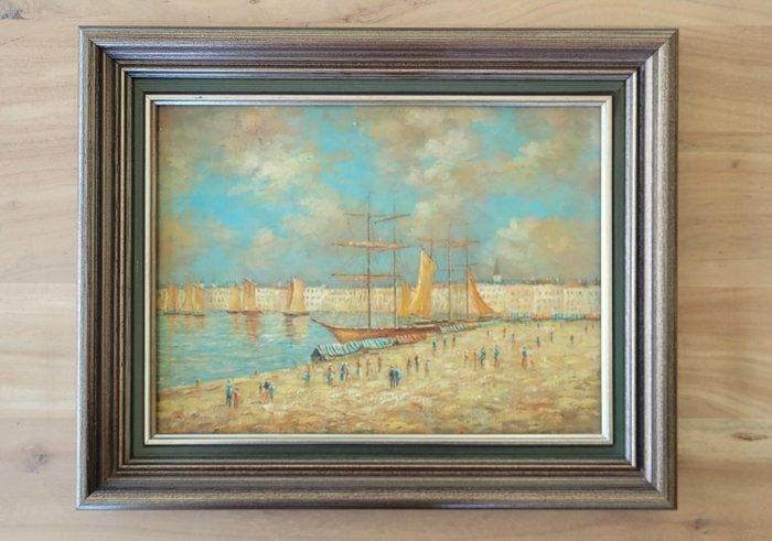 Pierre Stefani (1938) - Voiliers au Port, Antiek en Kunst, Kunst | Schilderijen | Klassiek